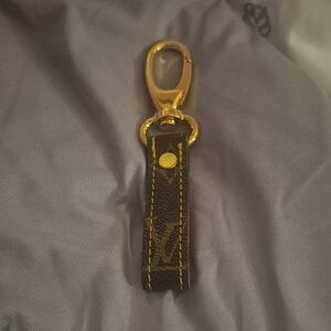 Gold and Brown Keychain Clip